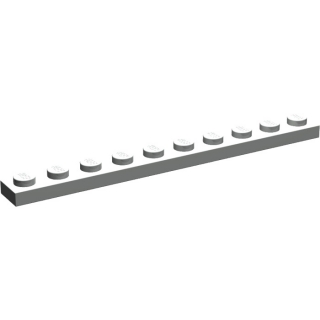 Lego destička 1x10, světle šedá (447702)